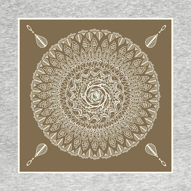 Ecru Mandala by DISmithArt